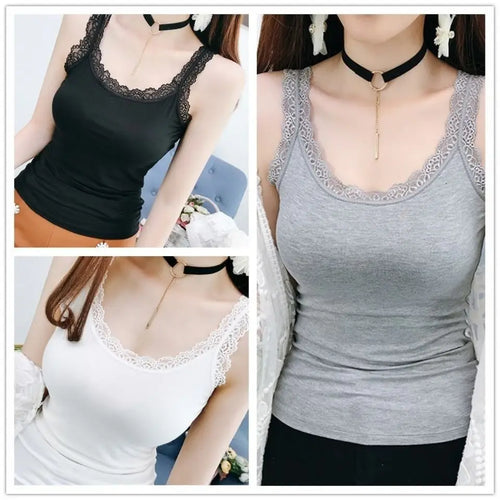 Camiseta sin mangas de verano para mujer con Top de encaje ropa interior roja camisolas de encaje ropa interior suelta chaleco de ropa para mujer