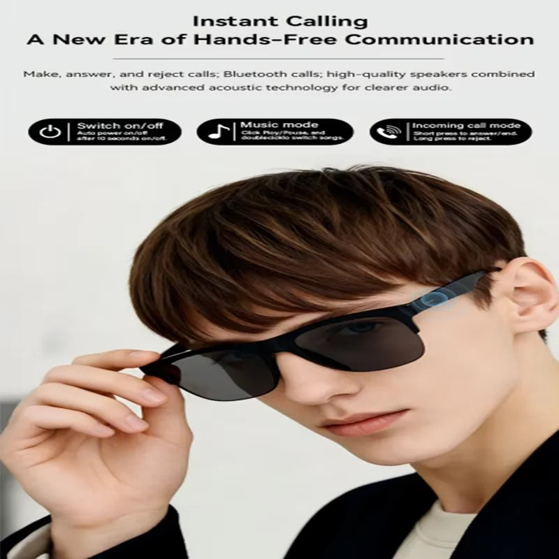 Lentes Inteligentes Lenovo con Asistente de Voz, Control Táctil de Música, Llamadas Bluetooth, Lentes de Sol Deportivos de Moda para Hombre y Mujer, Novedad 2026