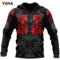 Sudaderas con estampado 3D de vikingos para hombre, chaqueta con capucha de lobo clásico, jerséis de moda para primavera y otoño, ropa de gran tamaño Punk de Hip Hop