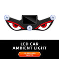 Luz Ambiental LED Solar para Coche, Inalámbrica, con Efecto Ojo de Demonio, Ventosa, Recargable por USB, Lámpara de Ambiente con Efecto de Respiración