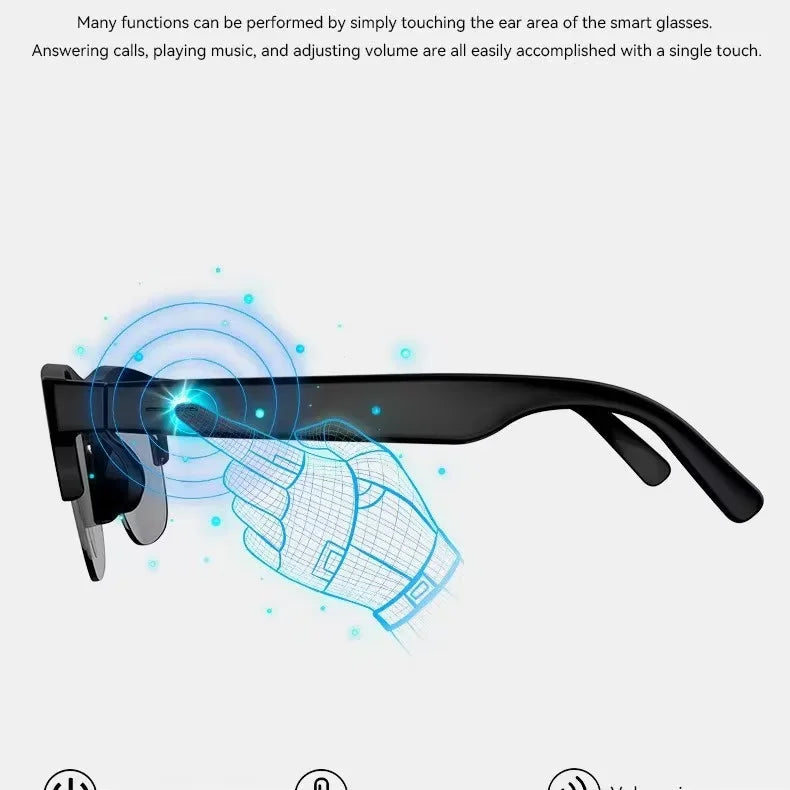 Lentes Inteligentes Lenovo con Asistente de Voz, Control Táctil de Música, Llamadas Bluetooth, Lentes de Sol Deportivos de Moda para Hombre y Mujer, Novedad 2026