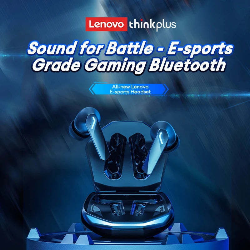 Auriculares Lenovo GM2 Pro para Juegos, Bluetooth 5.4, Auriculares Deportivos, Modo Dual, Llamadas HD, Reducción de Ruido, con Micrófono, Auriculares para Música