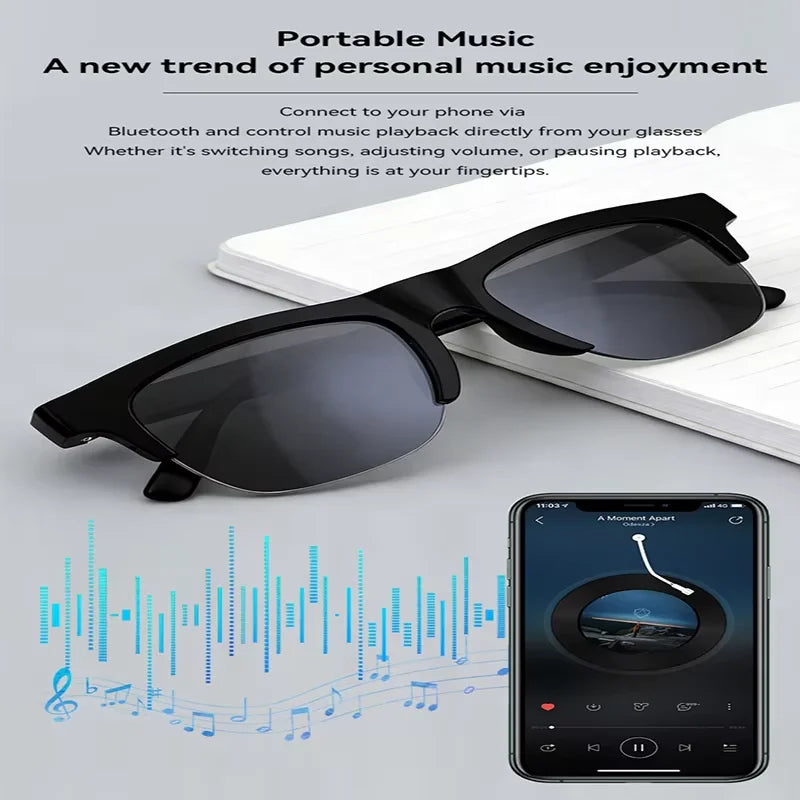 Lentes Inteligentes Lenovo con Asistente de Voz, Control Táctil de Música, Llamadas Bluetooth, Lentes de Sol Deportivos de Moda para Hombre y Mujer, Novedad 2026