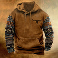 Sudaderas con capucha con gráficos étnicos Vintage para hombre, sudaderas informales de manga larga con estampado 3D, ropa de calle, jerséis de gran tamaño para exteriores