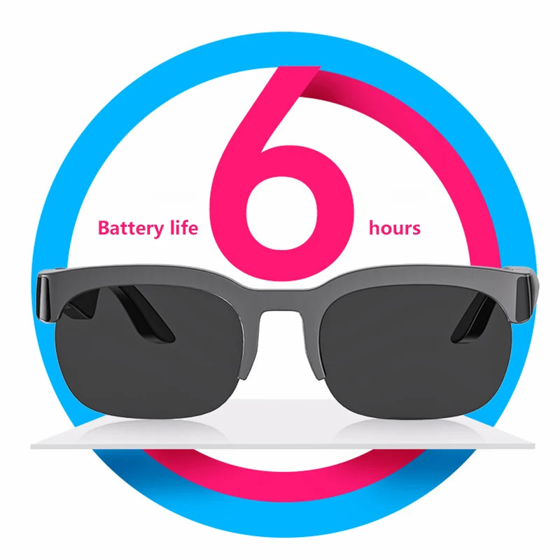 Gafas Inteligentes con IA, Cámara HD de 8MP, Grabación 8K, Traducción en Tiempo Real con IA, Auriculares Bluetooth 6.0, Grabación de Llamadas, Gafas de Sol con Música