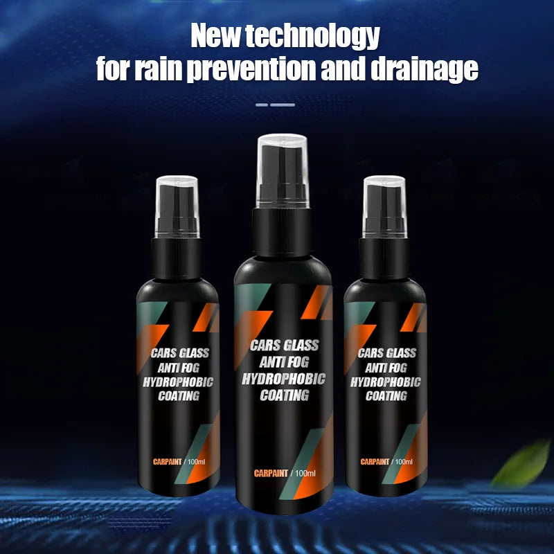 Spray repelente al agua para coche, revestimiento antilluvia para vidrio de coche, hidrofóbico, antilluvia, líquido para parabrisas, espejo, repelente al agua