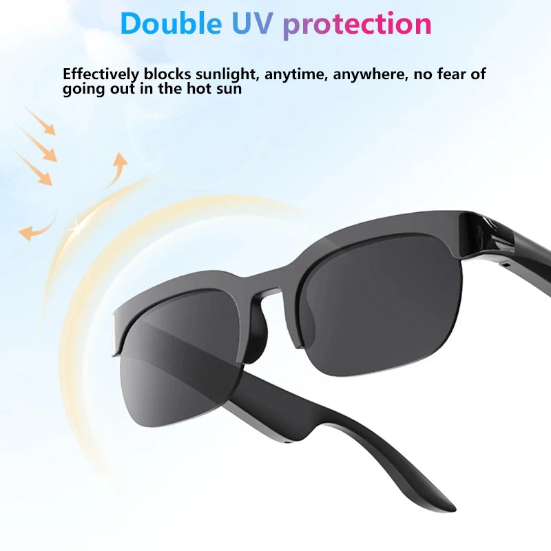 Gafas Inteligentes con IA, Cámara HD de 8MP, Grabación 8K, Traducción en Tiempo Real con IA, Auriculares Bluetooth 6.0, Grabación de Llamadas, Gafas de Sol con Música